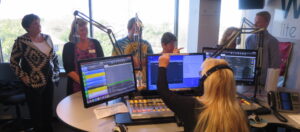 people in radio room