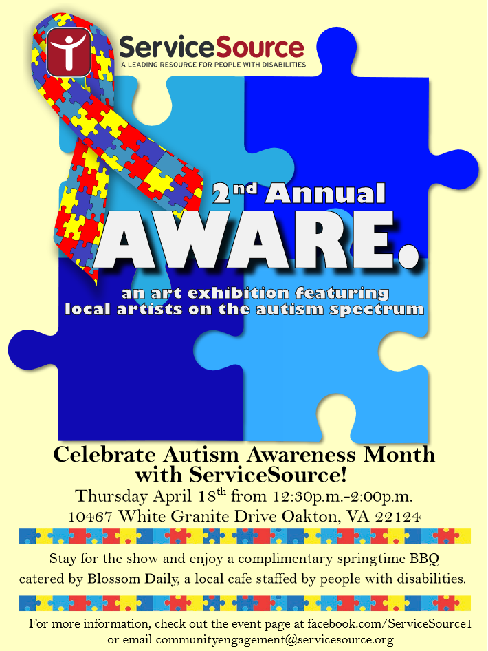 2nd Annual AWARE art show featuring local artists on the autism spectrum