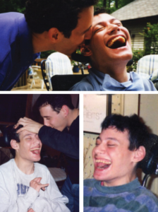 Collage of photos with man smiling