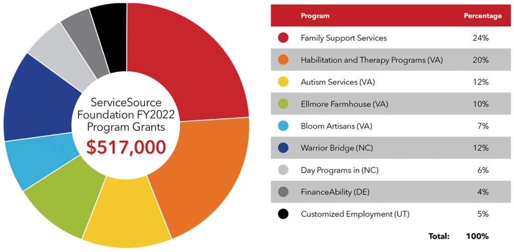 FY 2021 Program Allocation Chart
